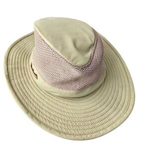 Tilley Lightweight Mesh Hat Beige Green Size 6 7/8 Safari Style JJ4118